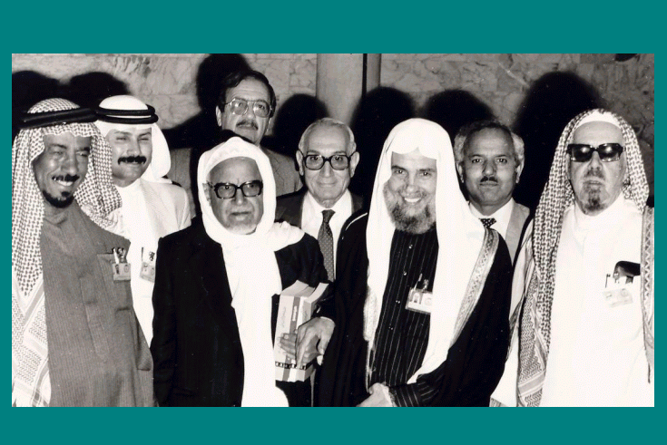 الشيخ حمد الجاسر أثناء تكريم مجلس التعاون الخليجي